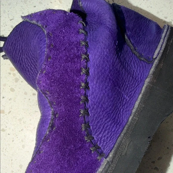 Vibram Deep Purple Leather Footwear